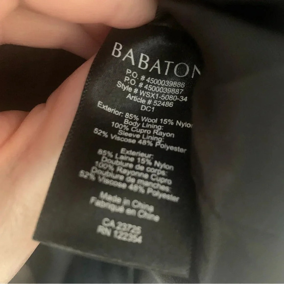 Babaton Talula Howel Wool  Funnel Peacoat Dark Grey S - Picture 5 of 16